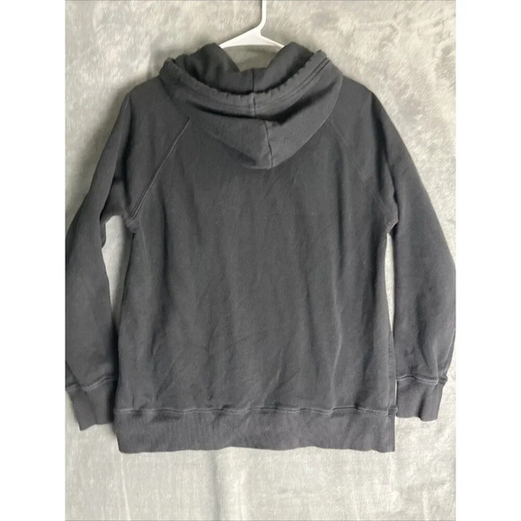 The North Face Size M Womens Classic Logo Hooded Sweatshirt Animal Print Black - Picture 3 of 7